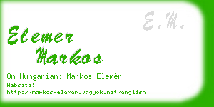 elemer markos business card