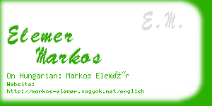 elemer markos business card